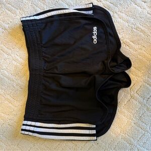Adidas Black Shorts with White Accents